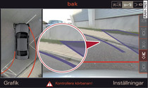 Infotainment: Den blå kurvan berör kantstenen